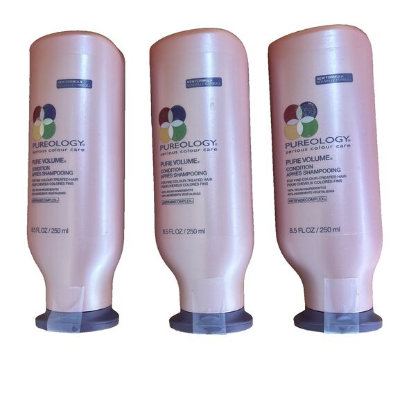 LOT of 3 x Pureology Pure Volume Conditioner Fine Color Treated Hair  8.5 fl oz - Picture 3 of 4